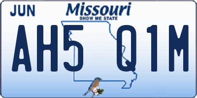 MO license plate AH5Q1M