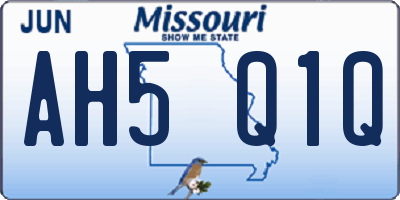 MO license plate AH5Q1Q