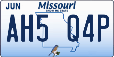 MO license plate AH5Q4P