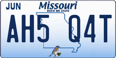 MO license plate AH5Q4T