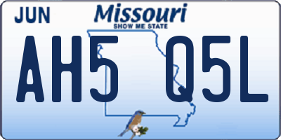MO license plate AH5Q5L