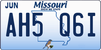 MO license plate AH5Q6I