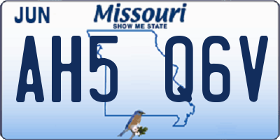 MO license plate AH5Q6V