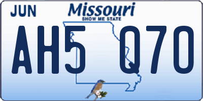 MO license plate AH5Q7O