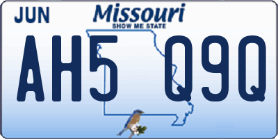 MO license plate AH5Q9Q