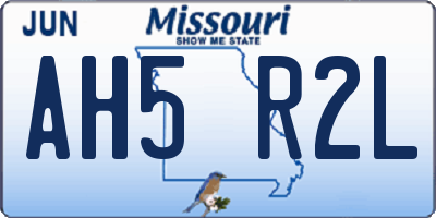 MO license plate AH5R2L