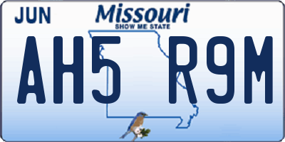 MO license plate AH5R9M