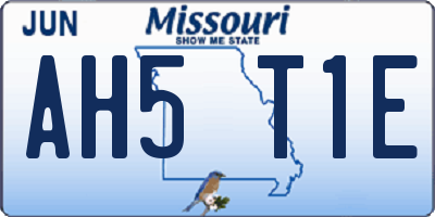 MO license plate AH5T1E