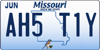 MO license plate AH5T1Y