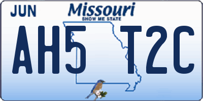 MO license plate AH5T2C