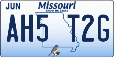MO license plate AH5T2G
