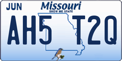 MO license plate AH5T2Q