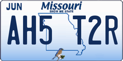 MO license plate AH5T2R
