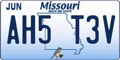 MO license plate AH5T3V