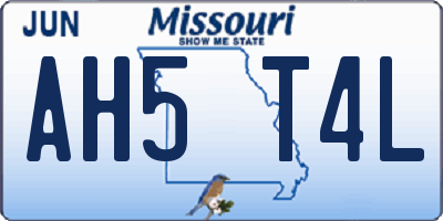 MO license plate AH5T4L