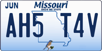 MO license plate AH5T4V