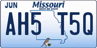 MO license plate AH5T5Q