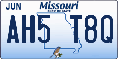 MO license plate AH5T8Q