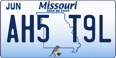 MO license plate AH5T9L