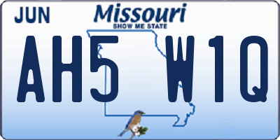 MO license plate AH5W1Q