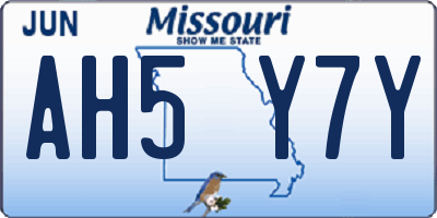 MO license plate AH5Y7Y