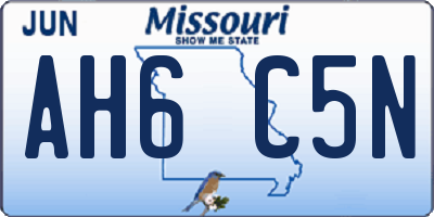 MO license plate AH6C5N