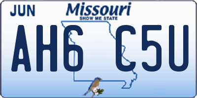 MO license plate AH6C5U