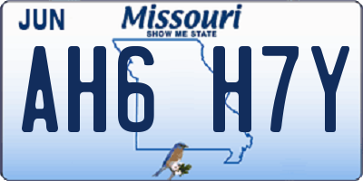 MO license plate AH6H7Y