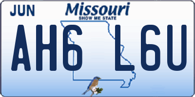 MO license plate AH6L6U