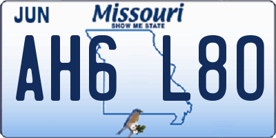 MO license plate AH6L8O