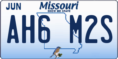 MO license plate AH6M2S