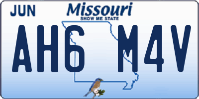 MO license plate AH6M4V