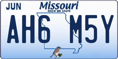 MO license plate AH6M5Y