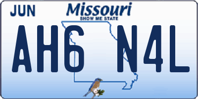MO license plate AH6N4L