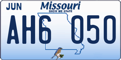 MO license plate AH6O5O