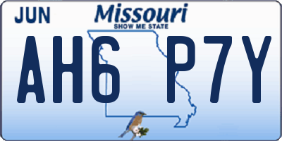 MO license plate AH6P7Y