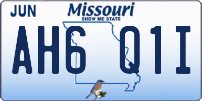 MO license plate AH6Q1I