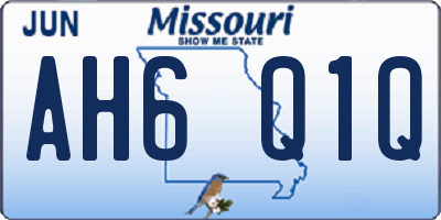 MO license plate AH6Q1Q
