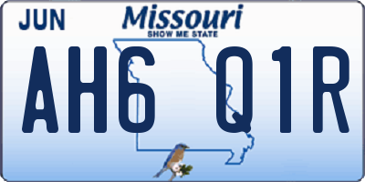 MO license plate AH6Q1R