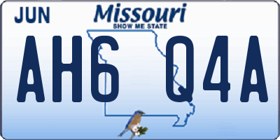 MO license plate AH6Q4A