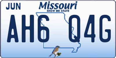 MO license plate AH6Q4G