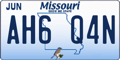 MO license plate AH6Q4N