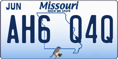 MO license plate AH6Q4Q