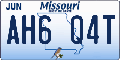 MO license plate AH6Q4T