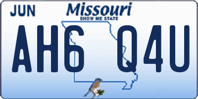 MO license plate AH6Q4U