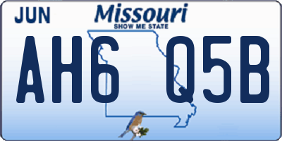 MO license plate AH6Q5B
