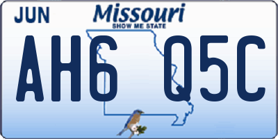 MO license plate AH6Q5C