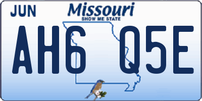 MO license plate AH6Q5E