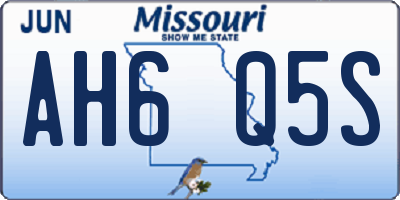 MO license plate AH6Q5S