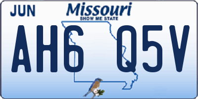 MO license plate AH6Q5V